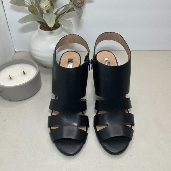 INC International Concepts Shoe Side Zip Black Open Toe Heel Women's US 10M NWOB - Picture 3 of 10